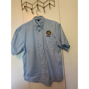Men's Coal Harbour Button Down Shirt Size L Blue rotary club